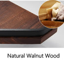 GobekUsa Black Walnut Bathroom Set: Towel Rack, Bar, Shelf, Toilet Paper Holder, Brush Stand