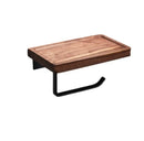 GobekUsa Black Walnut Bathroom Set: Towel Rack, Bar, Shelf, Toilet Paper Holder, Brush Stand