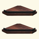 GobekUsa Black Walnut Bathroom Set: Towel Rack, Bar, Shelf, Toilet Paper Holder, Brush Stand