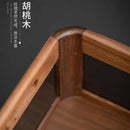 GobekUsa Black Walnut Wood Desktop Organizer Box - Multi-functional Office & Makeup Case