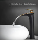 GobekUsa Black Waterfall Bathroom Faucet Mixer Tap