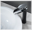 GobekUsa Black Waterfall Bathroom Faucet Mixer Tap