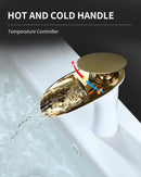 GobekUsa Black Waterfall Bathroom Faucet Mixer Tap
