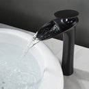 GobekUsa Black Waterfall Bathroom Faucet Mixer Tap