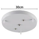 Black & white 3 head pendant light base canopy plate dining room by Decorbites