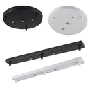 Black & white 3 head pendant light base canopy plate dining room by Decorbites
