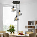 Black & white 3 head pendant light base canopy plate dining room by Decorbites