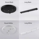 Black & white 3 head pendant light base canopy plate dining room by Decorbites