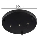 Black & white 3 head pendant light base canopy plate dining room by Decorbites