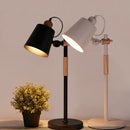 GobekUsa Adjustable Wood Desk Lamp for Children's Study, Office, Bedroom - LED Reading Light