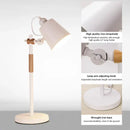 GobekUsa Adjustable Wood Desk Lamp for Children's Study, Office, Bedroom - LED Reading Light
