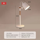 GobekUsa Adjustable Wood Desk Lamp for Children's Study, Office, Bedroom - LED Reading Light