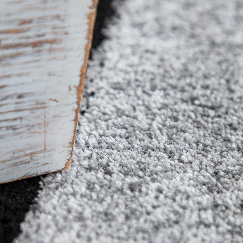 Gray Black Area Rug Mondial Modern Paint Effect