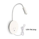 GobekUsa Corded Gooseneck Wall Sconce with USB Port Switch and Cree LED Backlight