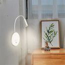 GobekUsa Corded Gooseneck Wall Sconce with USB Port Switch and Cree LED Backlight