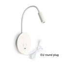 GobekUsa Corded Gooseneck Wall Sconce with USB Port Switch and Cree LED Backlight
