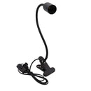 Black & white flexible gooseneck desk light bedroom clip lamp by Decorbites
