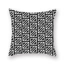 Black white & gold geometric star stripe print pillowcase bedroom decor by Decorbites