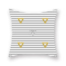 Black white & gold geometric star stripe print pillowcase bedroom decor by Decorbites