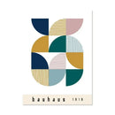 Modern geometric abstract canvas print living room modernism exhibition by Decorbites