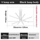 GobekUsa Black Nordic Minimalist Chandelier for Living Room, Staircase, and Restaurant Lighting