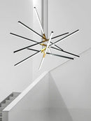 GobekUsa Black Nordic Minimalist Chandelier for Living Room, Staircase, and Restaurant Lighting
