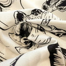 GobekUsa Black White Printed Bed Skirt Bedding Set - Cozy Skin Friendly Linens
