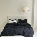 100% Cotton Black Stripe Duvet Cover Set in Various Sizes by GobekUsa