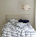 100% Cotton Black Stripe Duvet Cover Set in Various Sizes by GobekUsa