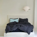 100% Cotton Black Stripe Duvet Cover Set in Various Sizes by GobekUsa