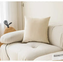 Black & white striped knitted crochet cushion cover living room by Decorbites