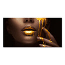 GobekUsa Black Women with Golden Lips Oil Paintings