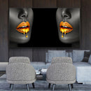 GobekUsa Black Women with Golden Lips Oil Paintings