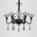 GobekUsa Black Wrought Iron Chandelier LED Candle Frame Chandelier for Foyer, Living & Dining Room