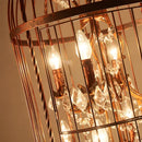 GobekUsa Crystal Bird Cage Chandelier - Elegant Ceiling Light for Dining Room & Bedroom