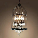 GobekUsa Crystal Bird Cage Chandelier - Elegant Ceiling Light for Dining Room & Bedroom