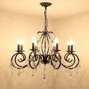 GobekUsa Crystal Candle Chandelier for Bedroom and Living Room Lighting