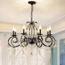 GobekUsa Crystal Candle Chandelier for Bedroom and Living Room Lighting
