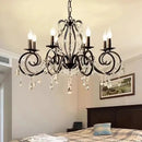 GobekUsa Crystal Candle Chandelier for Bedroom and Living Room Lighting