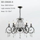 GobekUsa Crystal Candle Chandelier for Bedroom and Living Room Lighting