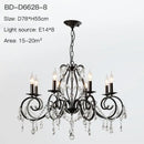 GobekUsa Crystal Candle Chandelier for Bedroom and Living Room Lighting