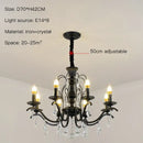 GobekUsa Black Wrought Iron Crystal Chandelier for Living & Dining Room - Elegance meets Style