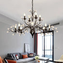 GobekUsa Crystal LED Chandelier for Home Lighting in Bedroom Living Room Dining Kitchen