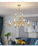 GobekUsa Crystal LED Chandelier for Home Lighting in Bedroom Living Room Dining Kitchen