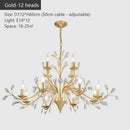 GobekUsa Crystal LED Chandelier for Home Lighting in Bedroom Living Room Dining Kitchen