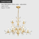 GobekUsa Crystal LED Chandelier for Home Lighting in Bedroom Living Room Dining Kitchen