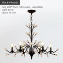 GobekUsa Crystal LED Chandelier for Home Lighting in Bedroom Living Room Dining Kitchen