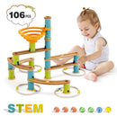 Bamboo Build Run Toy with Marbles for Kids Over 4 by LJGDeals