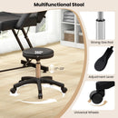 73 Inch Facial Chair Set with Removable Headrest Detachable Armrests and Towel Rack-Black by LJGDeals
