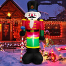 8 Feet Inflatable Nutcracker Soldier with 2 Built-in LED Lights by LJGDeals